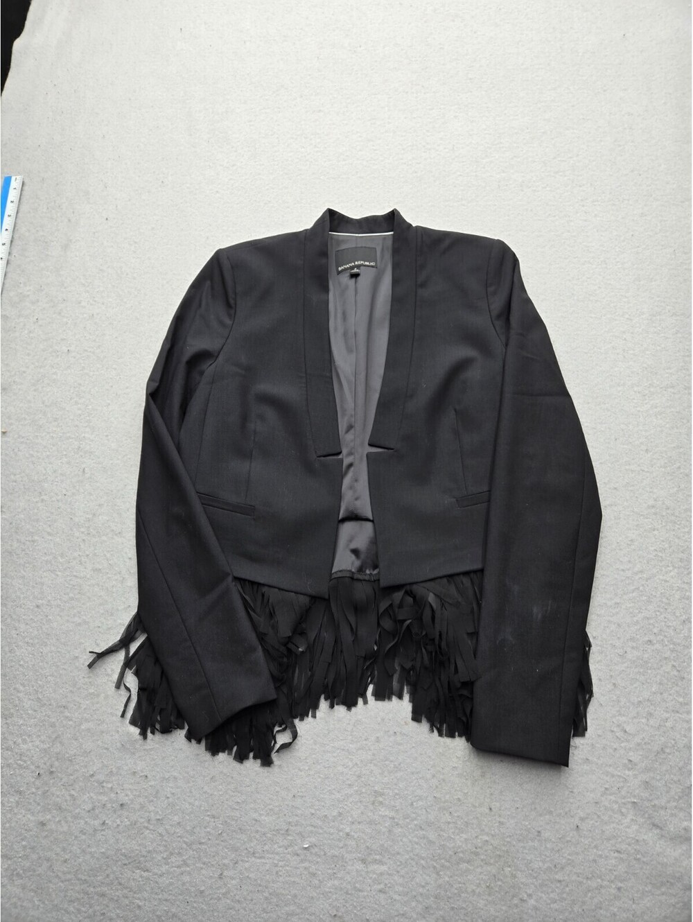 Banana Republic Women's Jacket Size 4 Black Basic Solid Pockets Lined Lapel